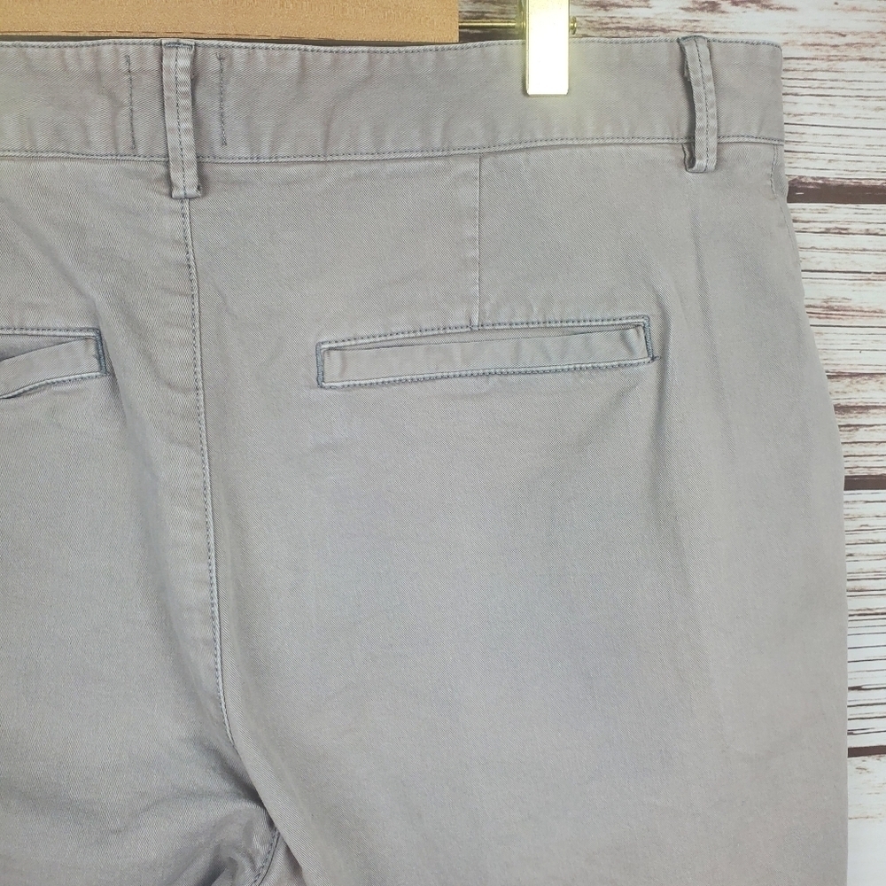 Flint And Tinder Size 36 Mens 365 Washed Grey Chino Khaki Shorts - Picture 8 of 9